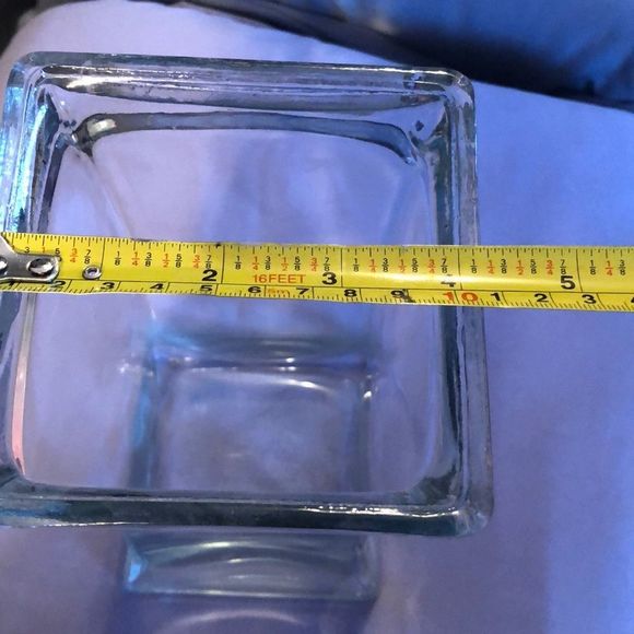 Crystal Lead square vase - Picture 4 of 4